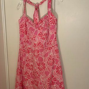 Lilly Pulitzer Pink Halter Dress SZ 12